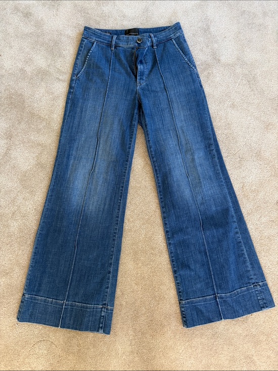 White House Black Market Denim - White House Black Market Dark Blue Wide-Leg Jeans